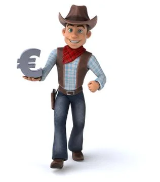 Fun Cowboy - 3D Illustration Ilustración de archivo