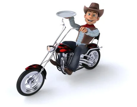 Fun Cowboy - 3D Illustration Stock Illustration