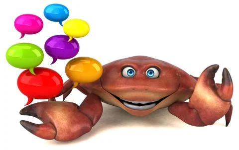Fun crab - 3D Illustration Stock Illustration
