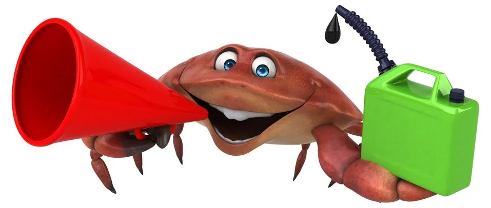 Fun crab - 3D Illustration Stock Illustration