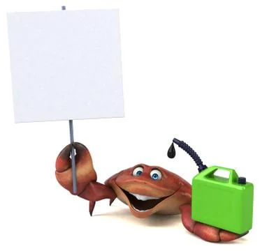Fun crab - 3D Illustration Stock Illustration