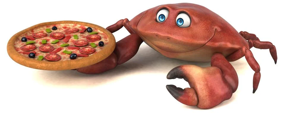Fun crab - 3D Illustration Stock Illustration