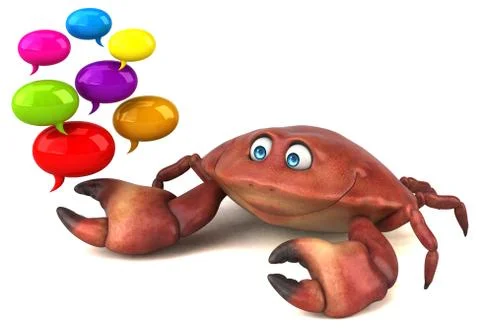 Fun crab - 3D Illustration 스톡 일러스트