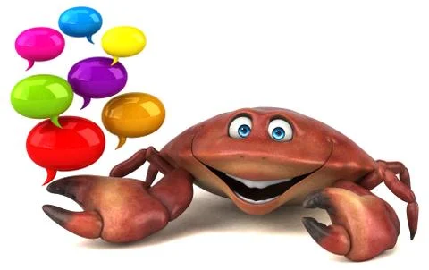 Fun crab - 3D Illustration Stock Illustration