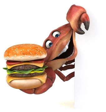 Fun crab - 3D Illustration Stock Illustration