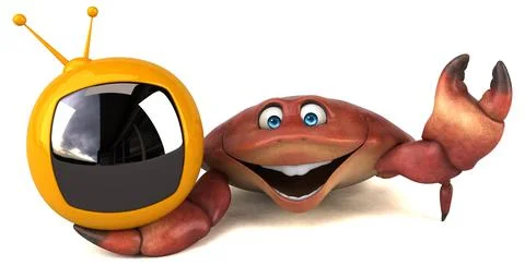 Fun crab - 3D Illustration Stock Illustration