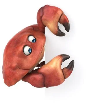 Fun crab - 3D Illustration Stock Illustration