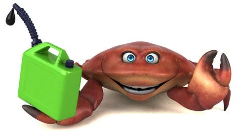 Fun crab - 3D Illustration Stock Illustration