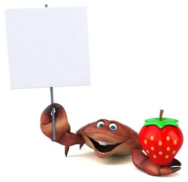 Fun crab - 3D Illustration Stock Illustration