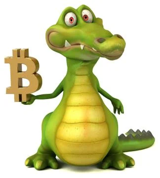 Fun crocodile - 3D Illustration Stock Illustration