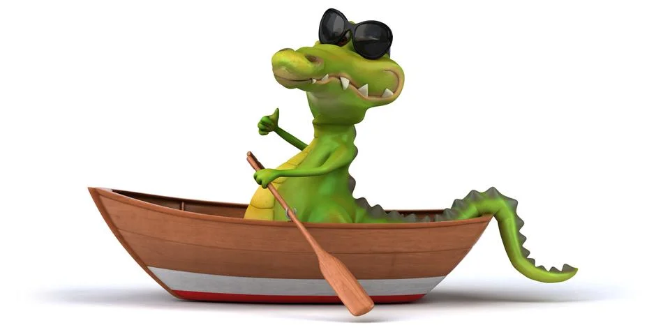 Fun crocodile Stock Illustration