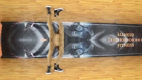 Fun Dancer Performs Acrobatic Dance On Front Of Camera Stock Footage 85194329