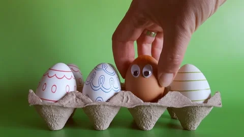 Fun decor for Easter egg hunt. Stock Footage 236173156