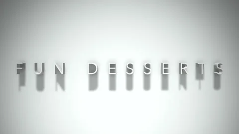 Fun desserts 3D title animation with shadows on a white background 스톡 동영상 297906313