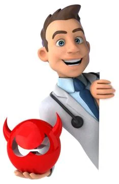 Fun doctor Stock Illustration