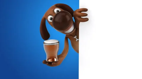 Fun dog - 3D Animation Stock Footage