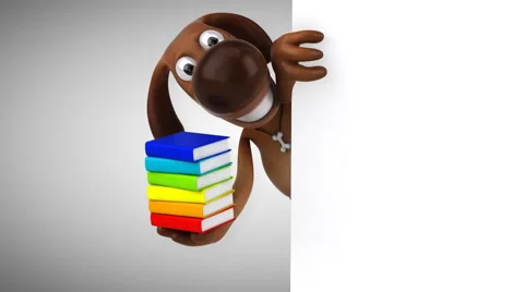 Fun dog - 3D Animation Stock Footage