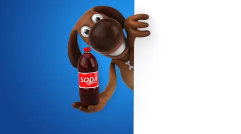 Fun dog - 3D Animation Stock Footage