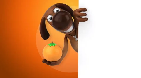 Fun dog - 3D Animation Stock Footage