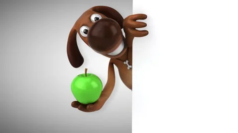 Fun dog - 3D Animation Stock Footage
