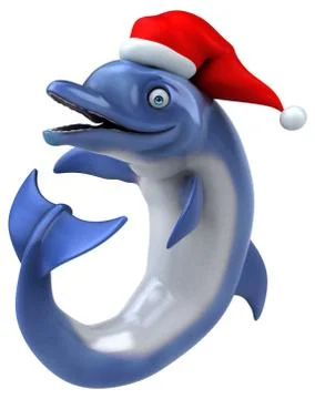 Fun Dolphin - 3D Illustration Stock Illustration