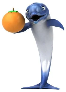 Fun dolphin - 3D Illustration Stock Illustration