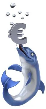 Fun dolphin - 3D Illustration Stock Illustration
