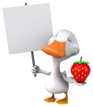 Fun duck - 3D Illustration Stock Illustration