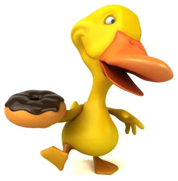 Fun duck - 3D Illustration Stock Illustration