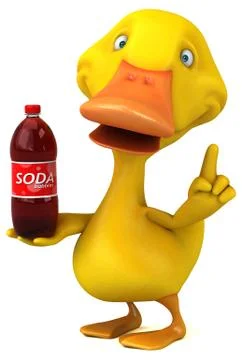 Fun duck - 3D Illustration Stock Illustration