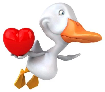 Fun duck - 3D Illustration Stock Illustration