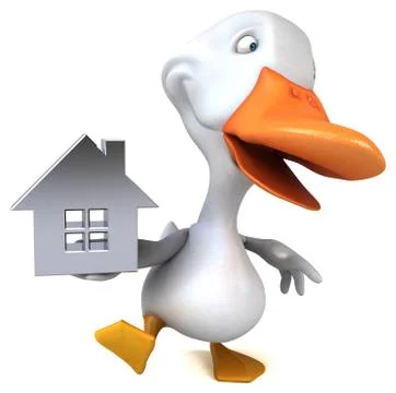 Fun duck - 3D Illustration Stock Illustration
