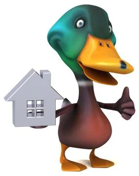 Fun duck - 3D Illustration Stock Illustration