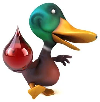 Fun duck - 3D Illustration Stock Illustration