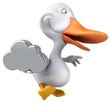 Fun duck - 3D Illustration Stock Illustration