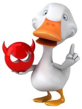 Fun duck - 3D Illustration Stock Illustration