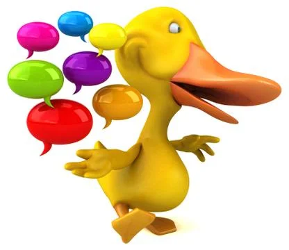Fun duck - 3D Illustration Stock Illustration