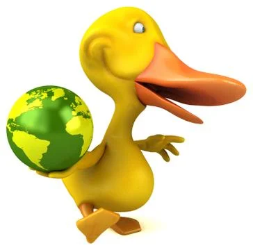Fun duck - 3D Illustration Stock Illustration
