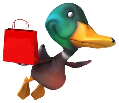 Fun duck - 3D Illustration Stock Illustration