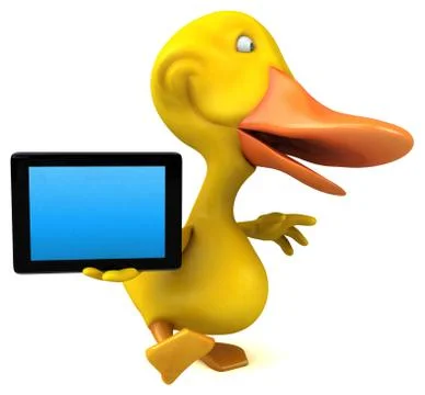Fun duck - 3D Illustration Stock Illustration