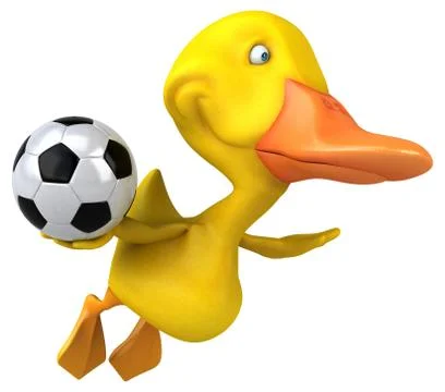 Fun duck - 3D Illustration Stock Illustration
