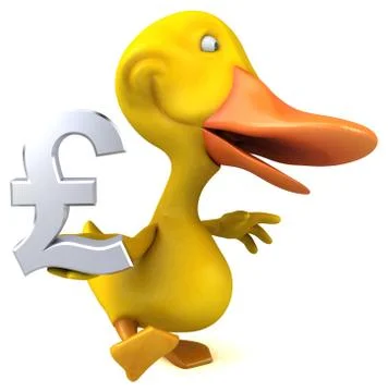 Fun duck - 3D Illustration Stock Illustration