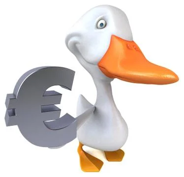 Fun duck - 3D Illustration Stock Illustration