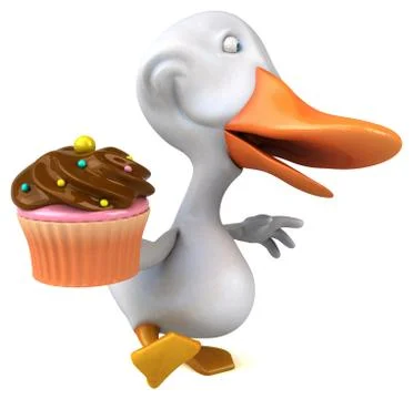Fun duck - 3D Illustration Stock Illustration