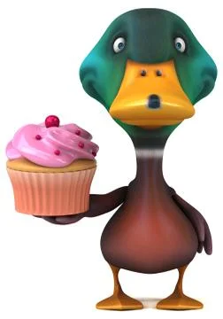 Fun duck - 3D Illustration Stock Illustration