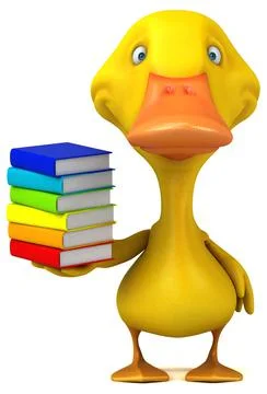Fun duck - 3D Illustration Stock Illustration