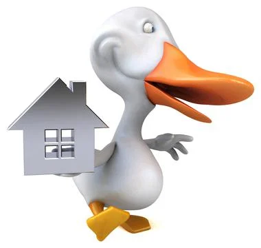 Fun duck - 3D Illustration Stock Illustration