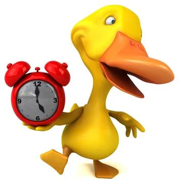 Fun duck - 3D Illustration Stock Illustration