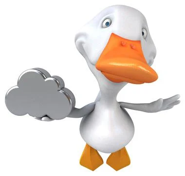 Fun duck - 3D Illustration Stock Illustration