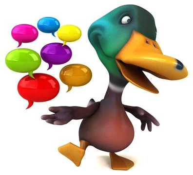 Fun duck - 3D Illustration Stock Illustration